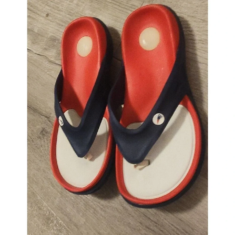 NEW ENGLAND PATRIOTS‎ SLIP SANDALS FLIP FLOPS HAWAIIAN JELLY W10/M8